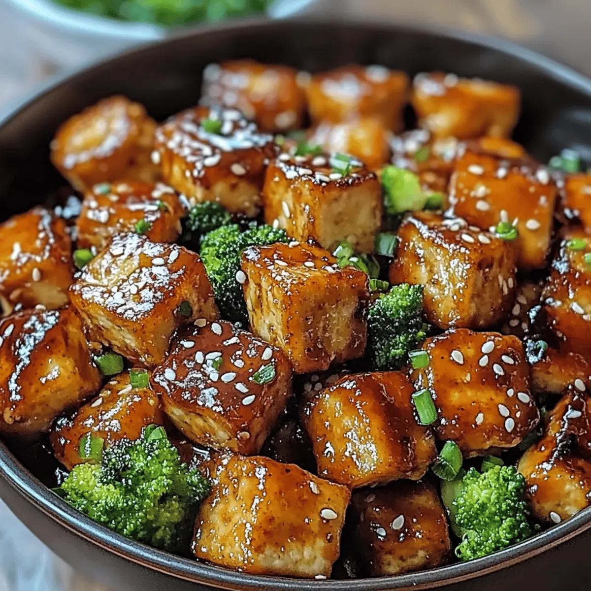 Crispy Honey Garlic Tofu