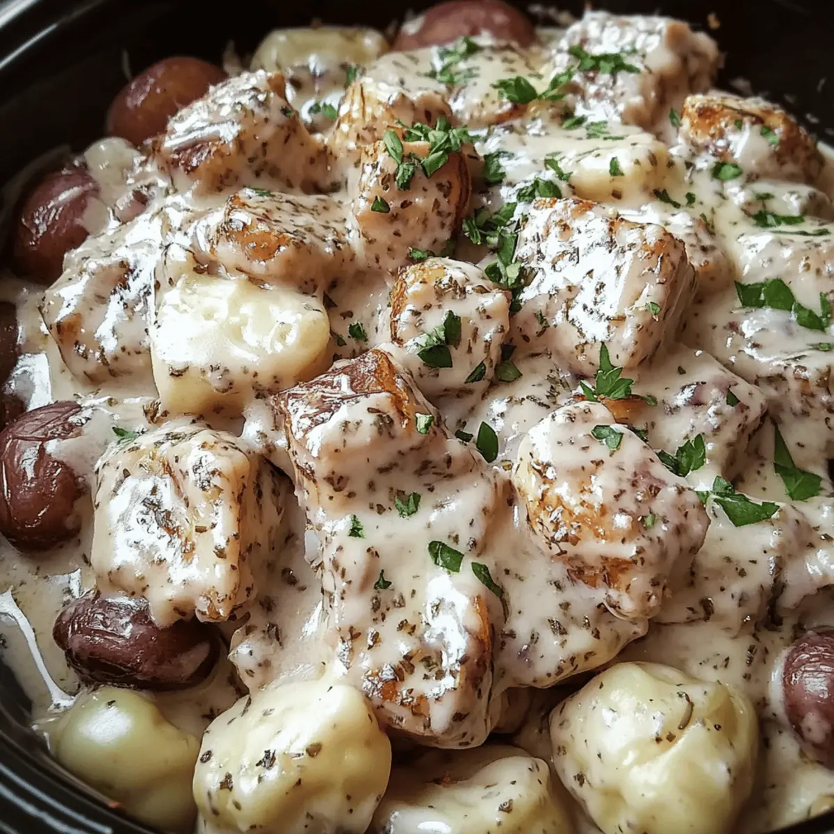 Crockpot Garlic Parmesan Chicken And Potatoes
