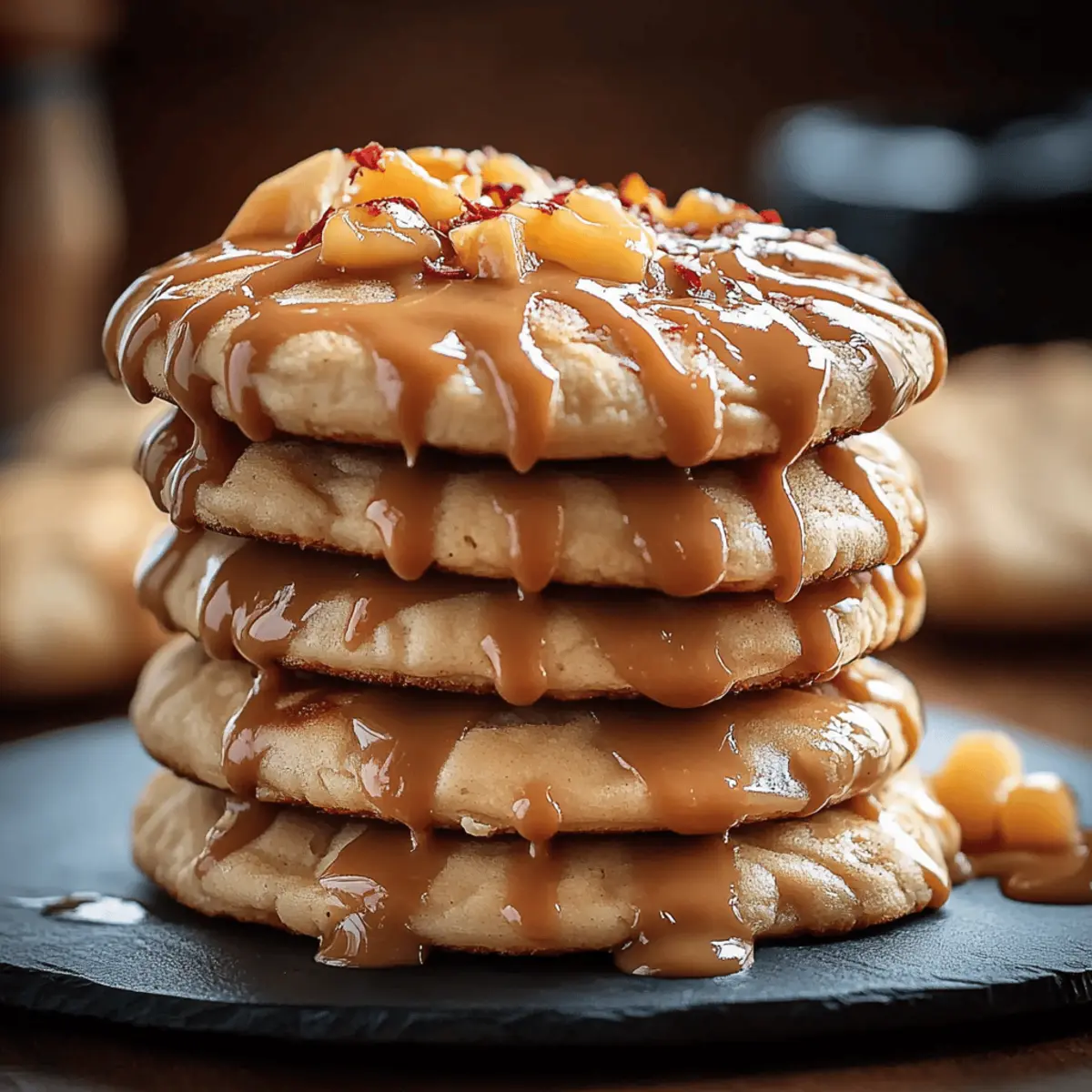Caramel-Drizzled Apple Cinnamon Cookies