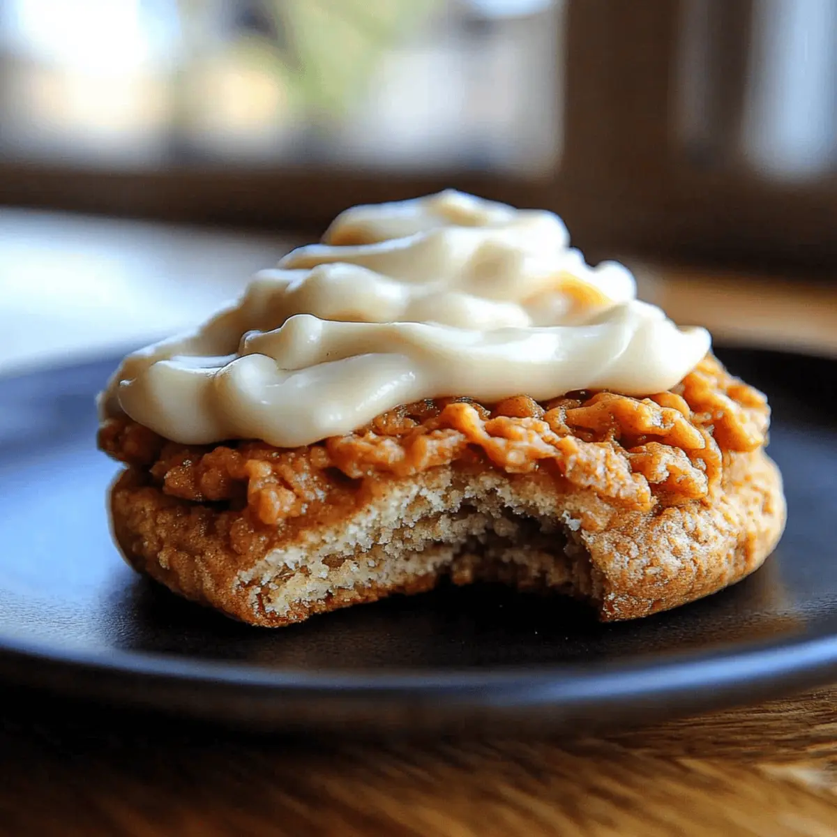 Soft Chewy Pumpkin Oatmeal Cookies Maple Frosting