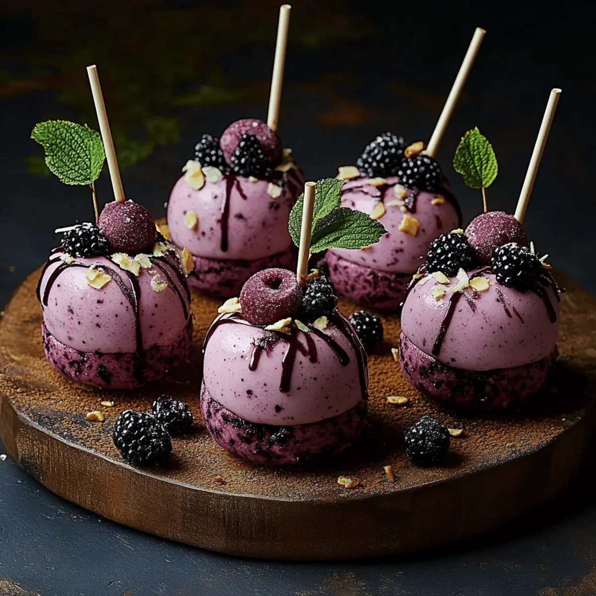 Forbidden Forest Blackberry Cheesecake Pops