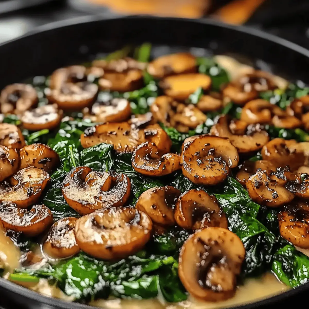 Sautéed Mushrooms with Spinach