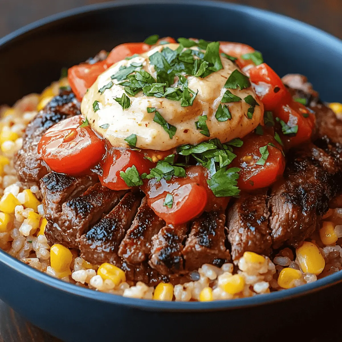 Steak Queso Rice