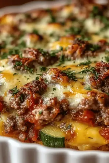 Ground Turkey Zucchini Casserole