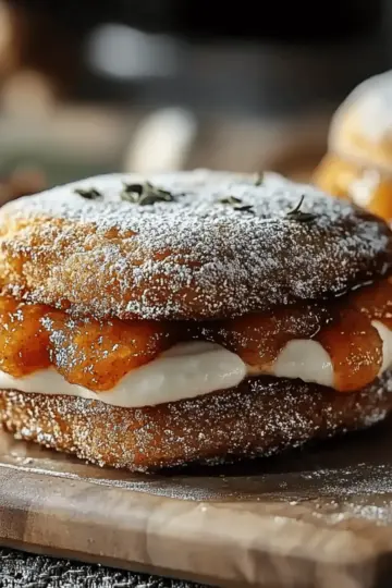 Apple Cider Whoopie Pie Cookies with Caramel