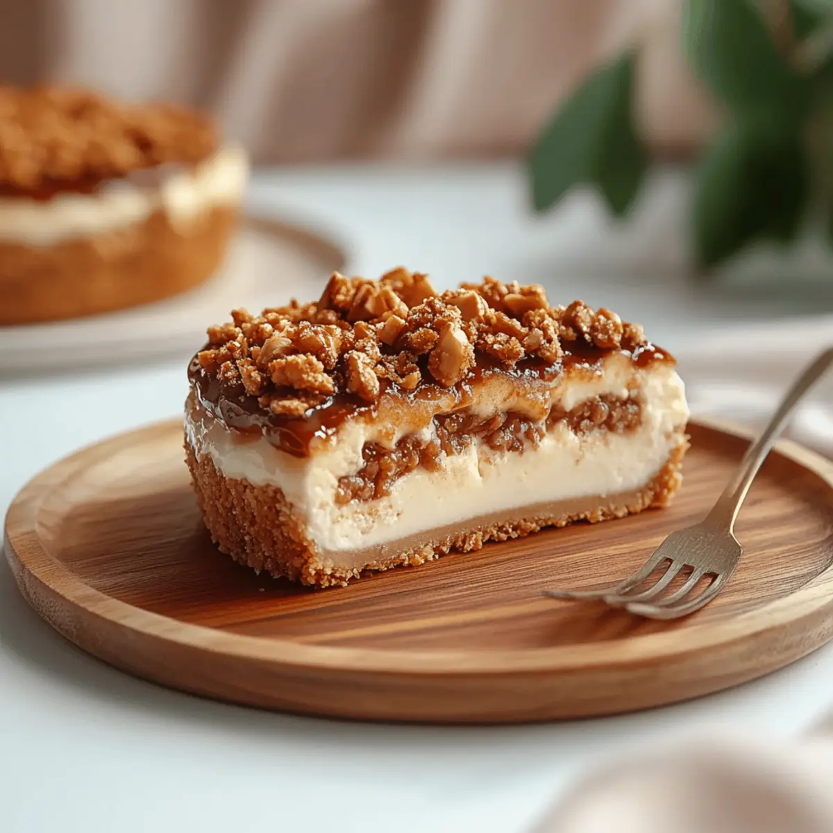 Vegan Apple Crumble Cheesecake