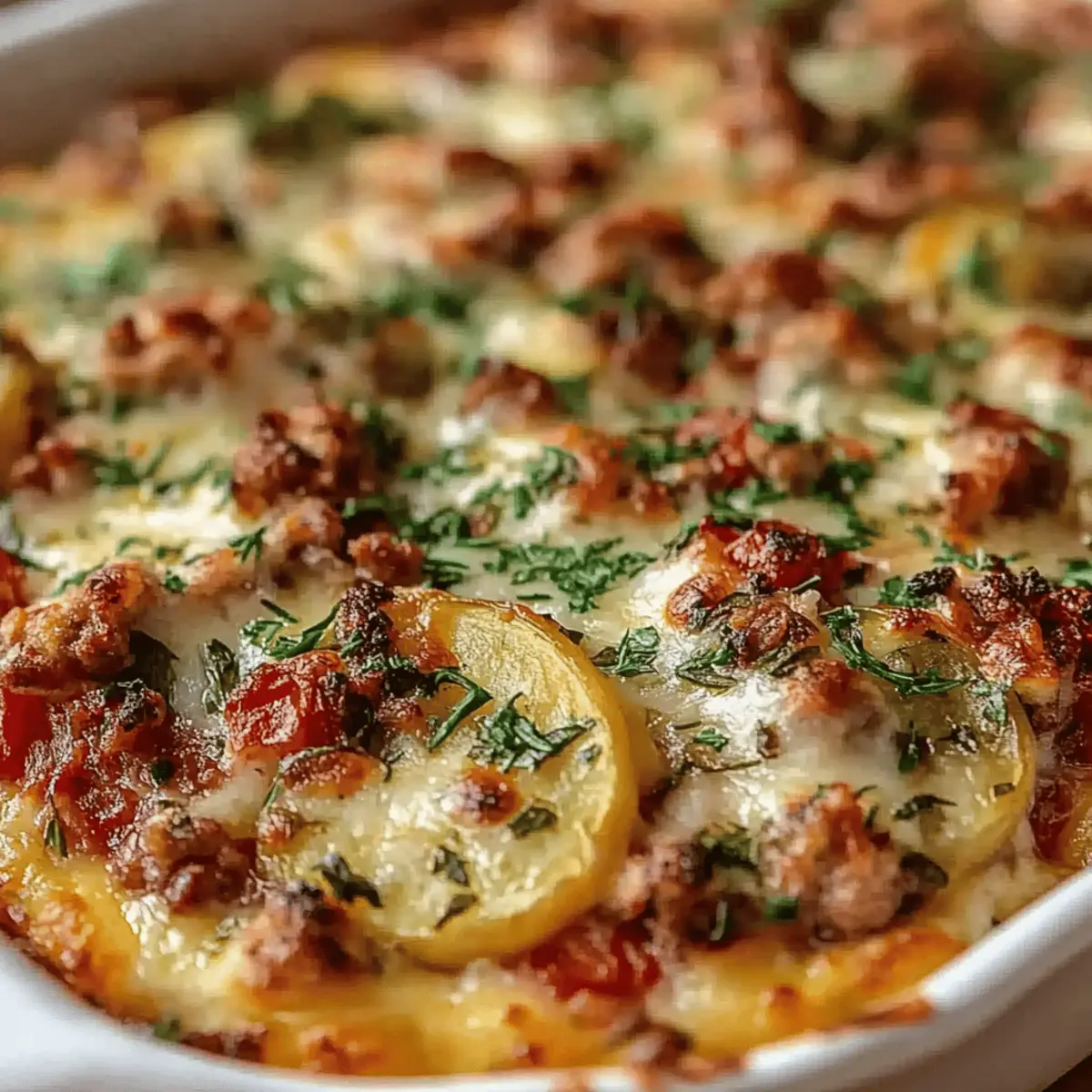 Ground Turkey Zucchini Casserole