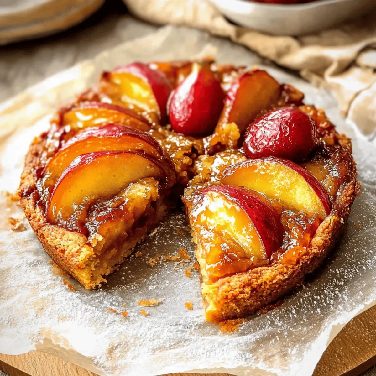 Bourbon Peach Upside Down Cake