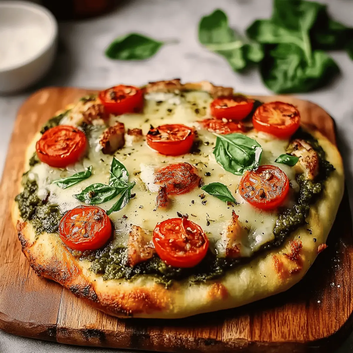 Pesto Chicken Flatbread