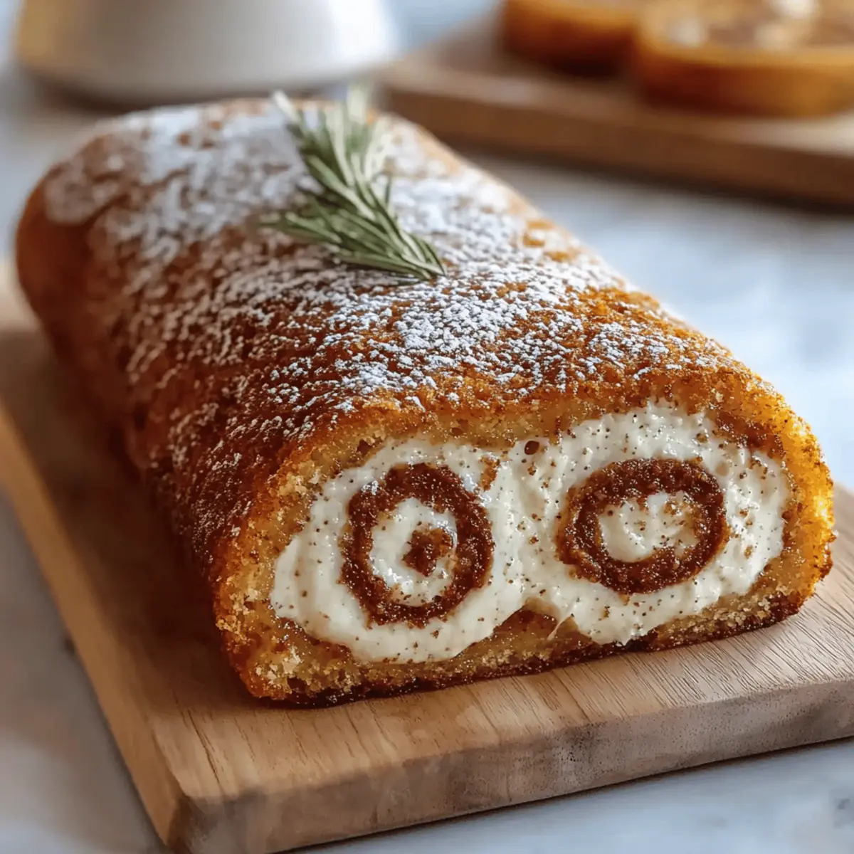 Fall Pumpkin Spice Roll Cake