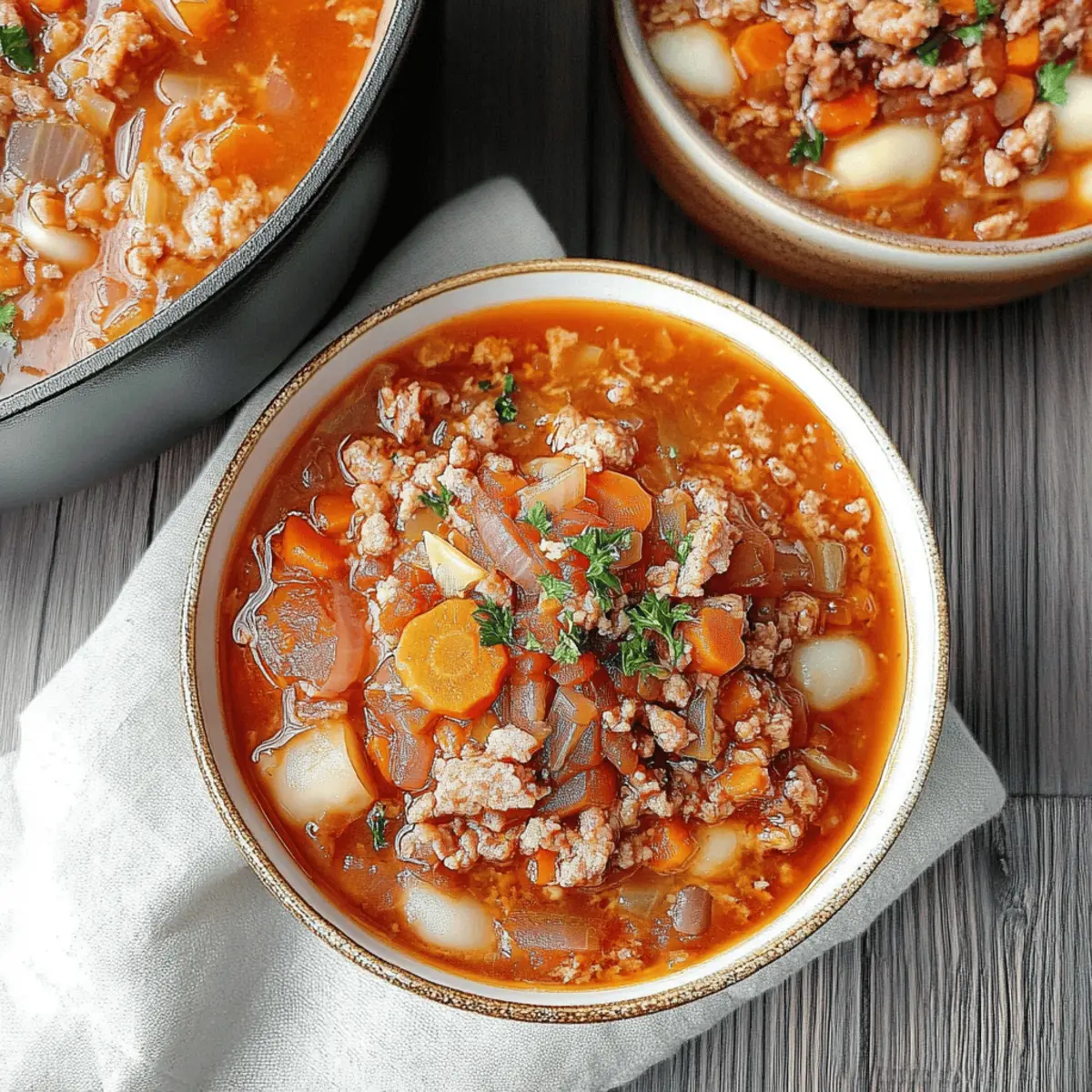Beef Cabbage Barley Soup