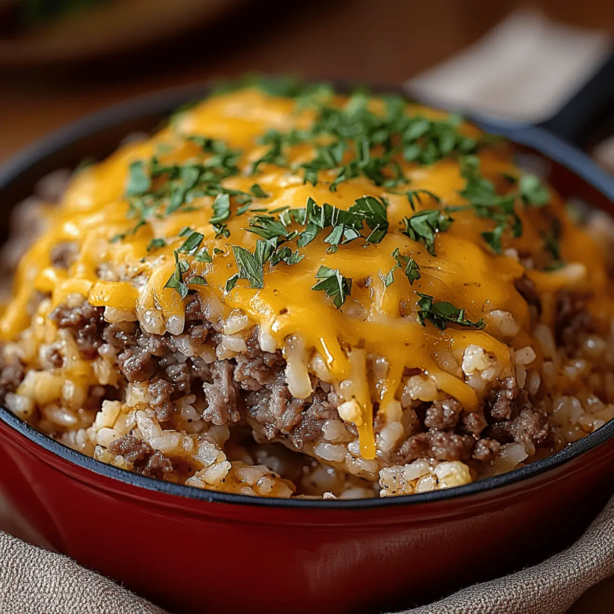 Cheesy Hamburger Rice Casserole