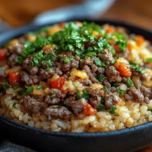 Dirty Rice with Ground Beef