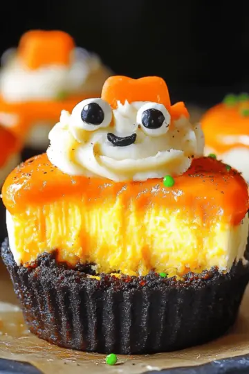 Mini Candy Corn Cheesecakes