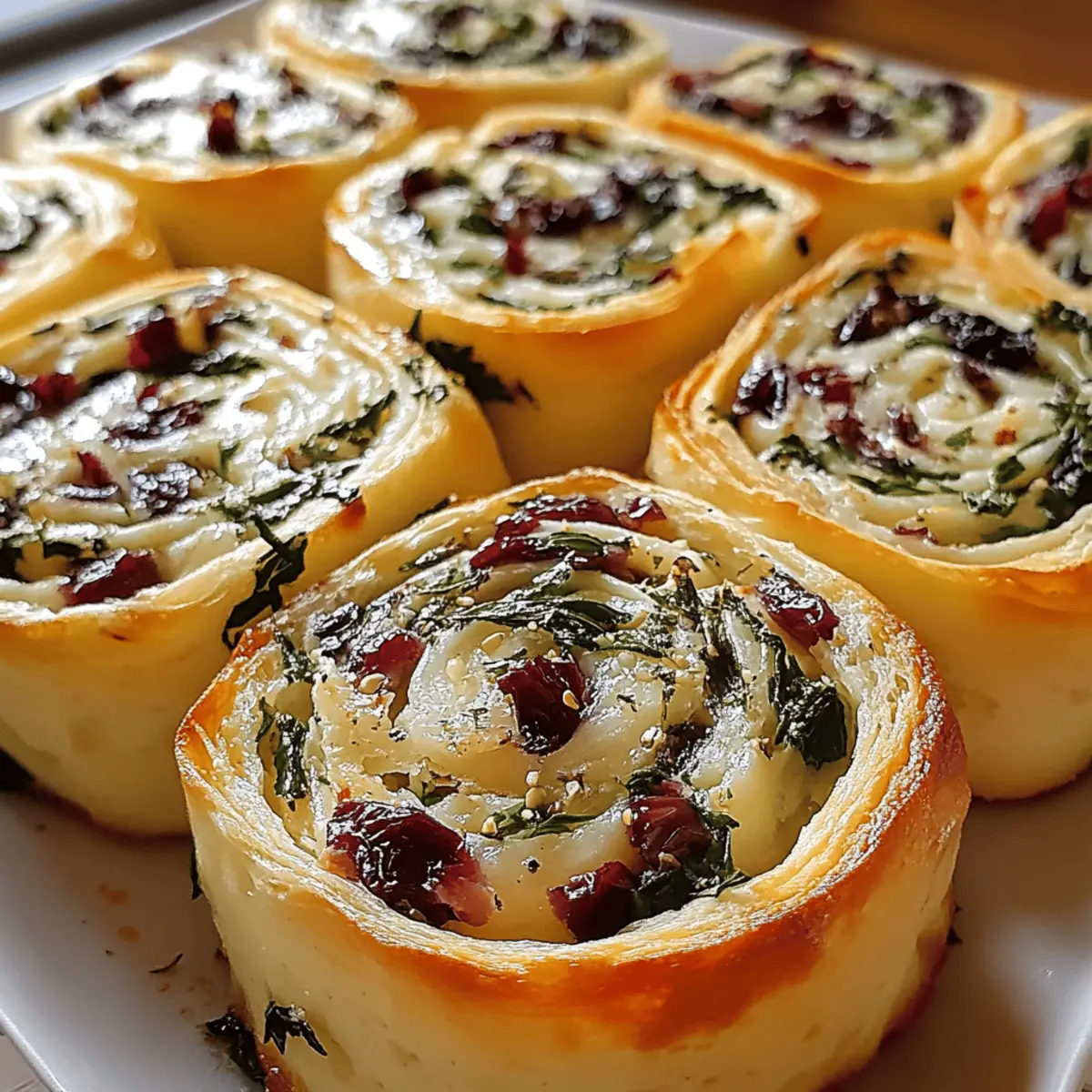 Cranberry Feta Pinwheels with Cream Cheese
