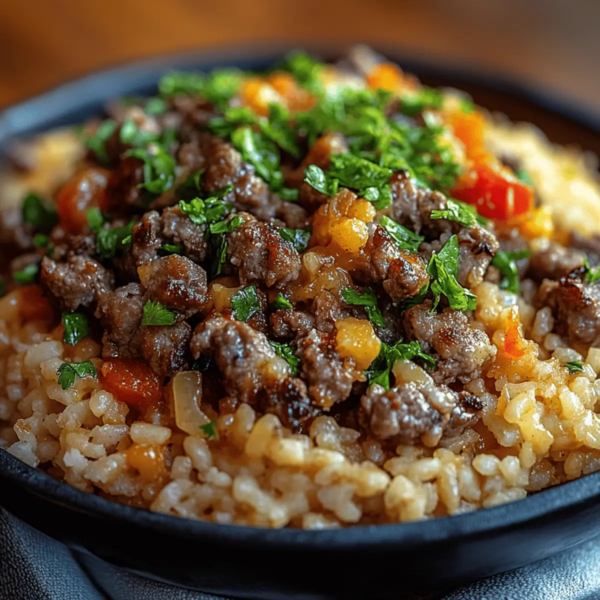 Dirty Rice with Ground Beef
