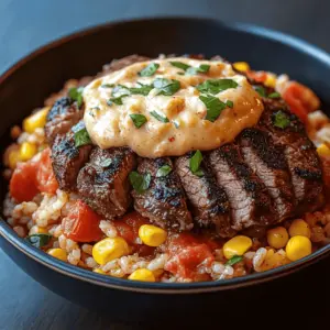 Steak Queso Rice