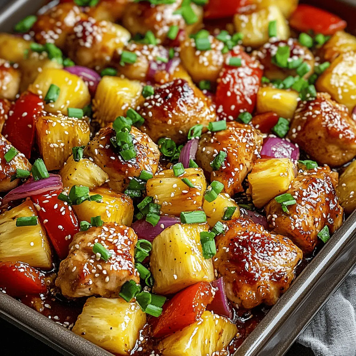 Sheet Pan Teriyaki Chicken and Pineapple