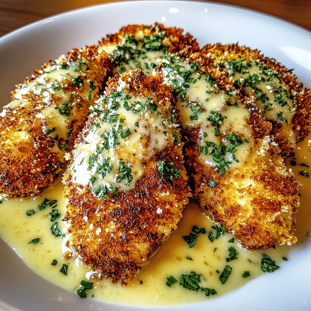 Crispy Parmesan Chicken with Garlic Sauce