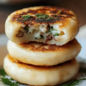 Mushroom Stuffed Potato Cakes