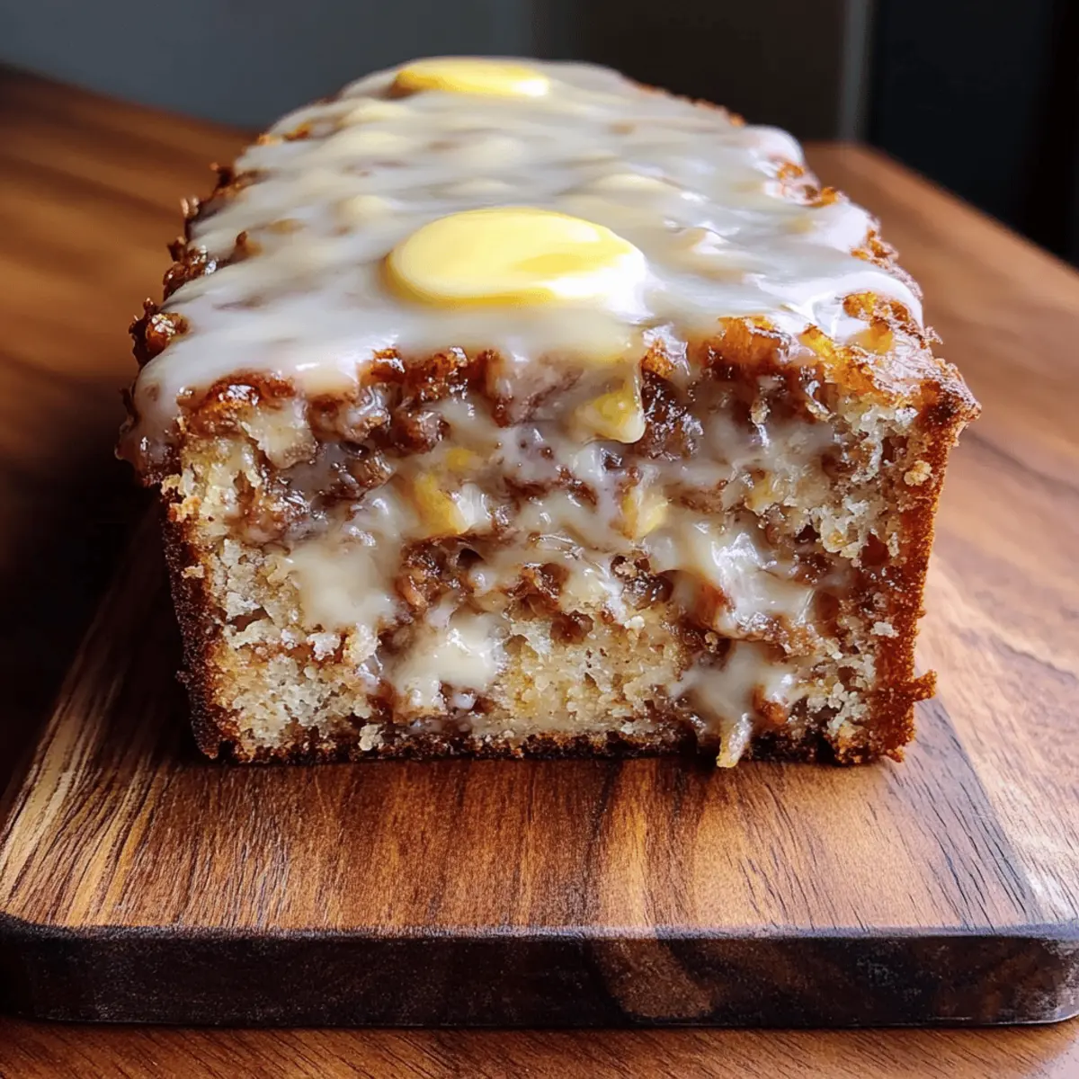 Cinnamon Roll Banana Bread