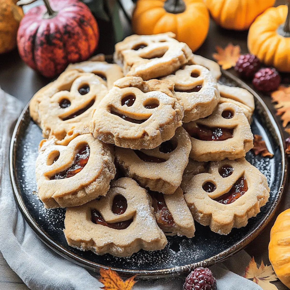 Milk Chocolate Stuffed Jack-O’-Lantern Cookies