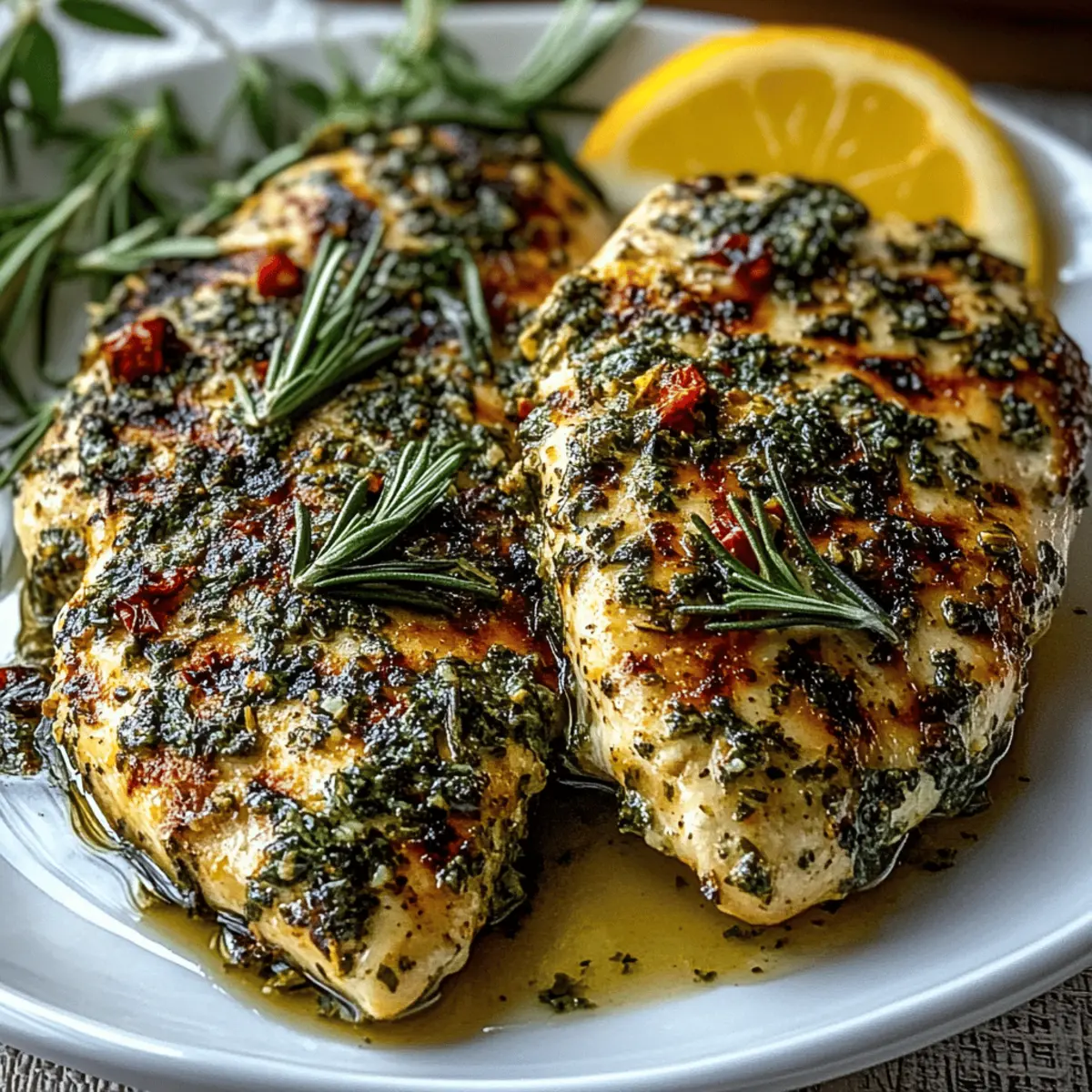 Mediterranean Herb Crusted Grilled Chicken
