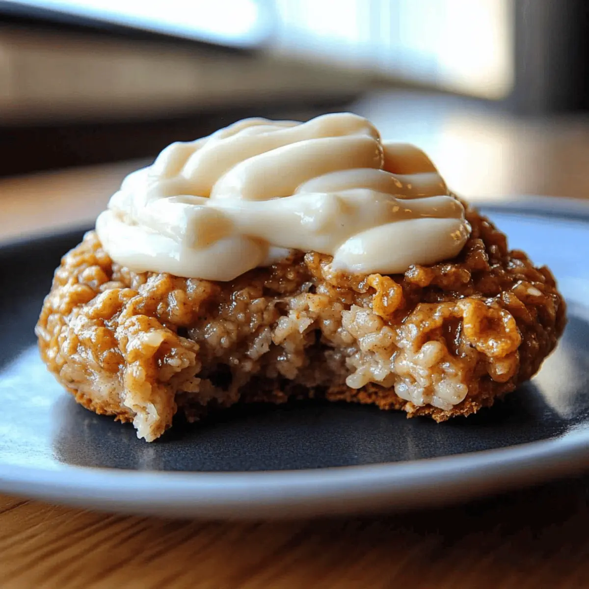 Soft Chewy Pumpkin Oatmeal Cookies Maple Frosting