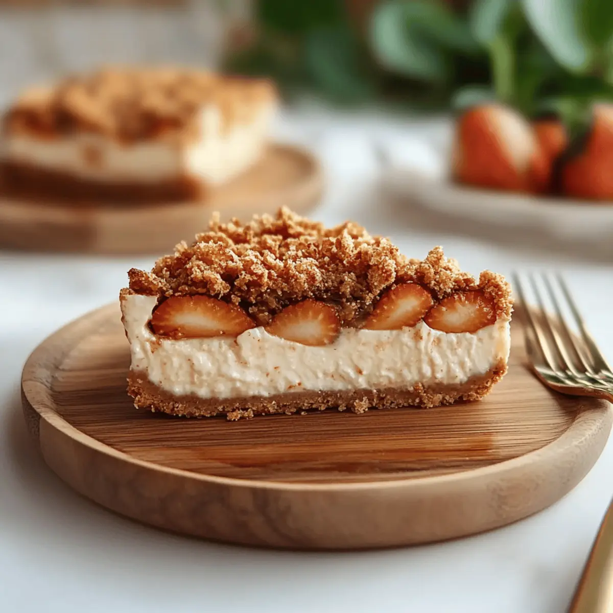 Vegan Apple Crumble Cheesecake
