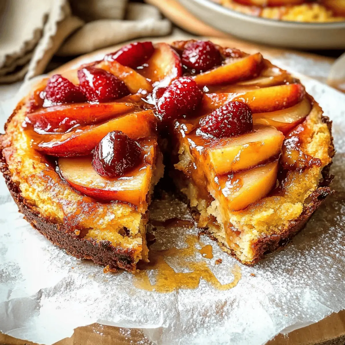 Bourbon Peach Upside Down Cake