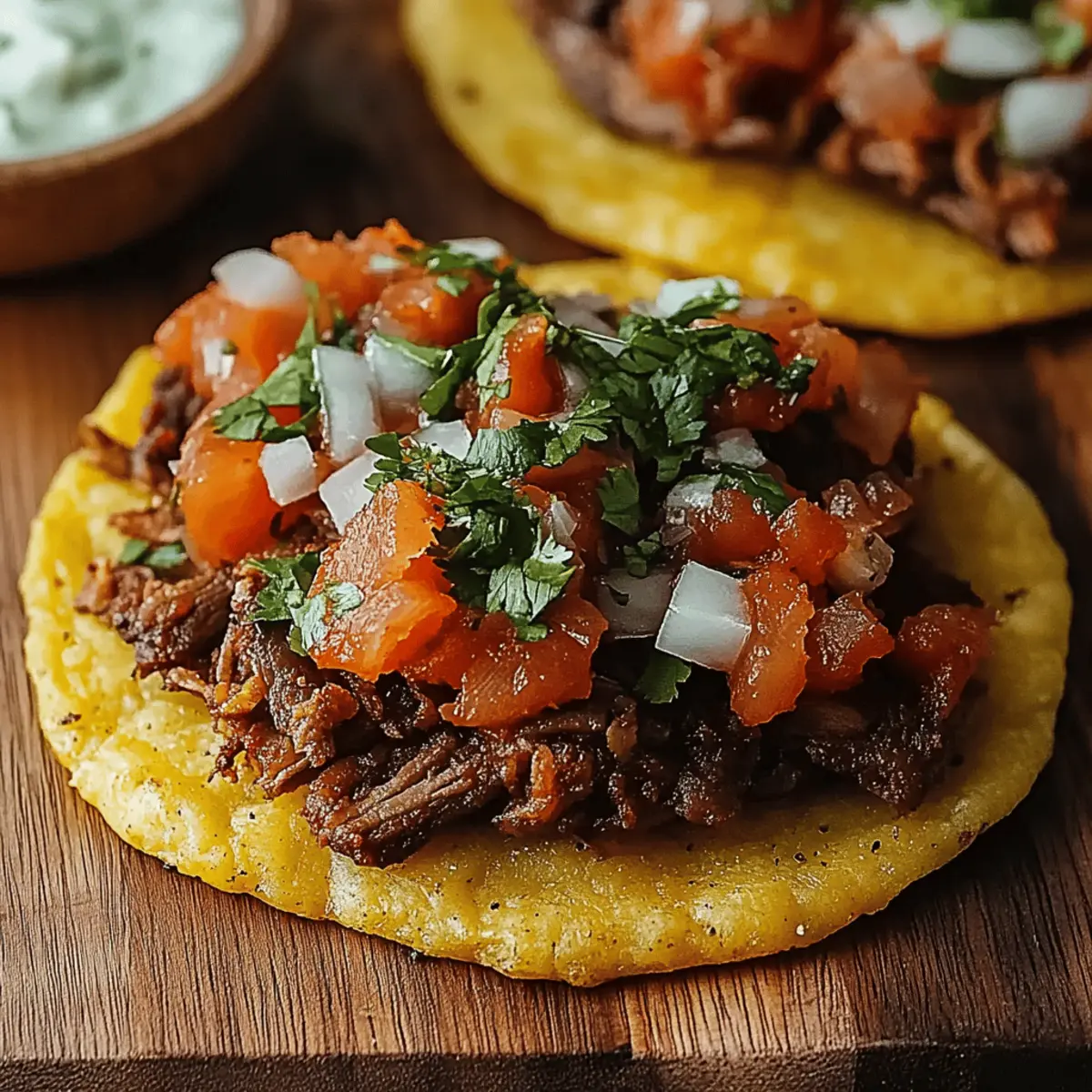 Mexican Tostadas de Carne Asada