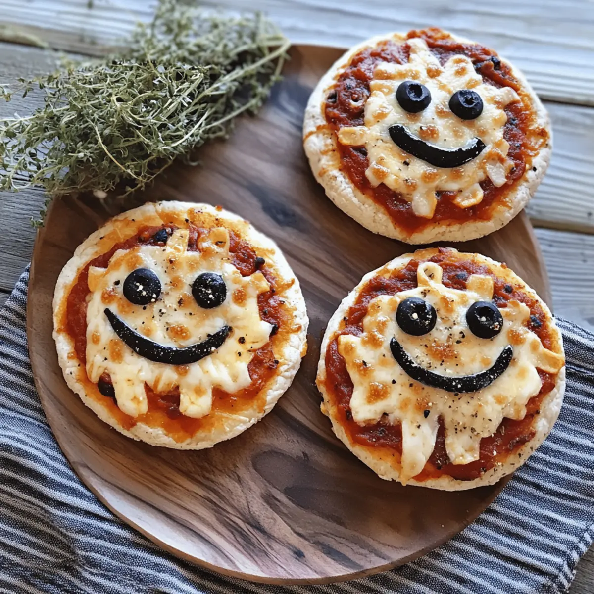 Halloween Mini Pizzas