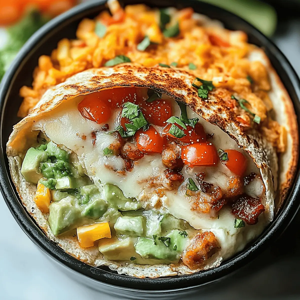 Chicken Avocado Ranch Burritos