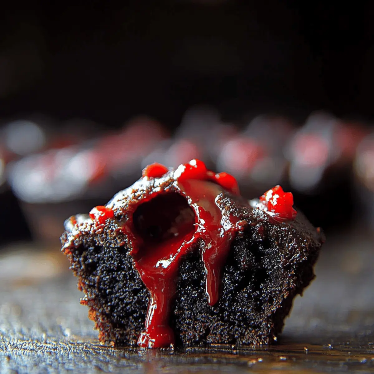Bleeding Black Cupcakes