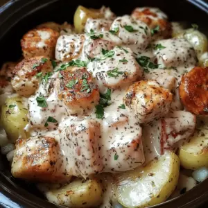 Crockpot Garlic Parmesan Chicken And Potatoes