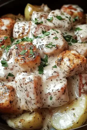 Crockpot Garlic Parmesan Chicken And Potatoes
