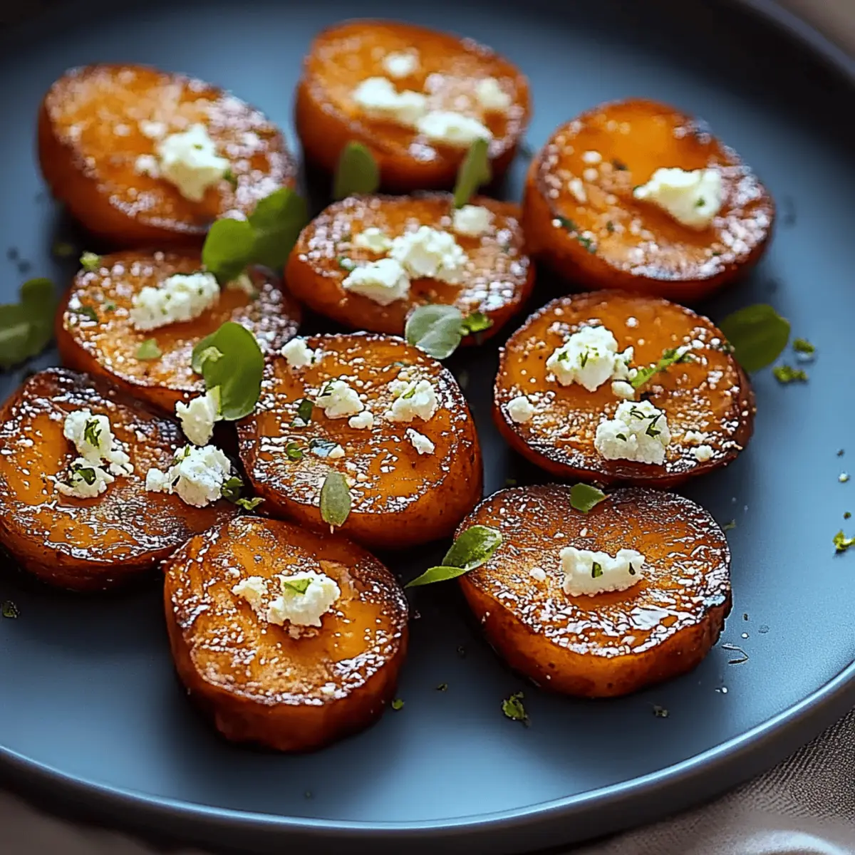 Honey Feta Sweet Potato Rounds