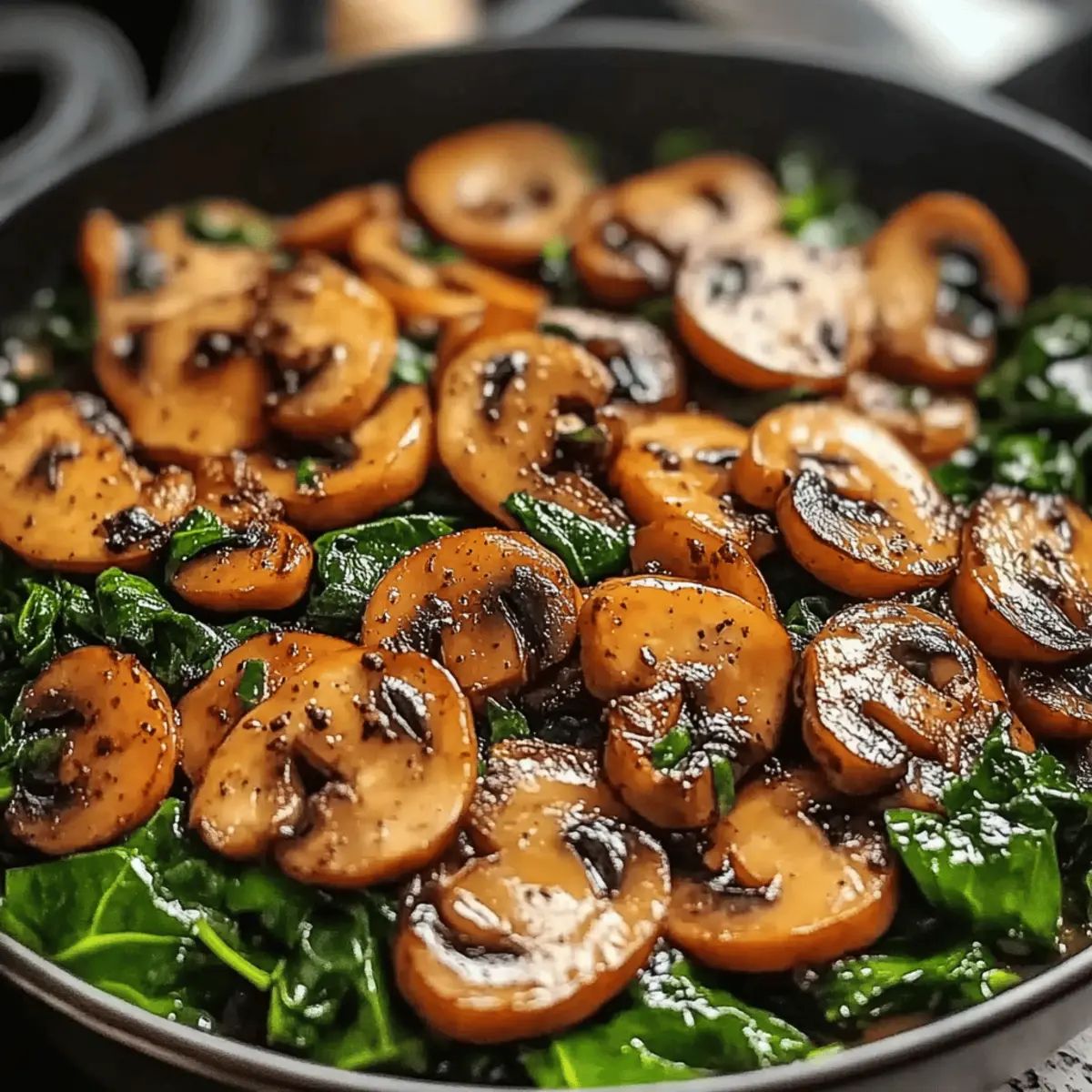 Sautéed Mushrooms with Spinach