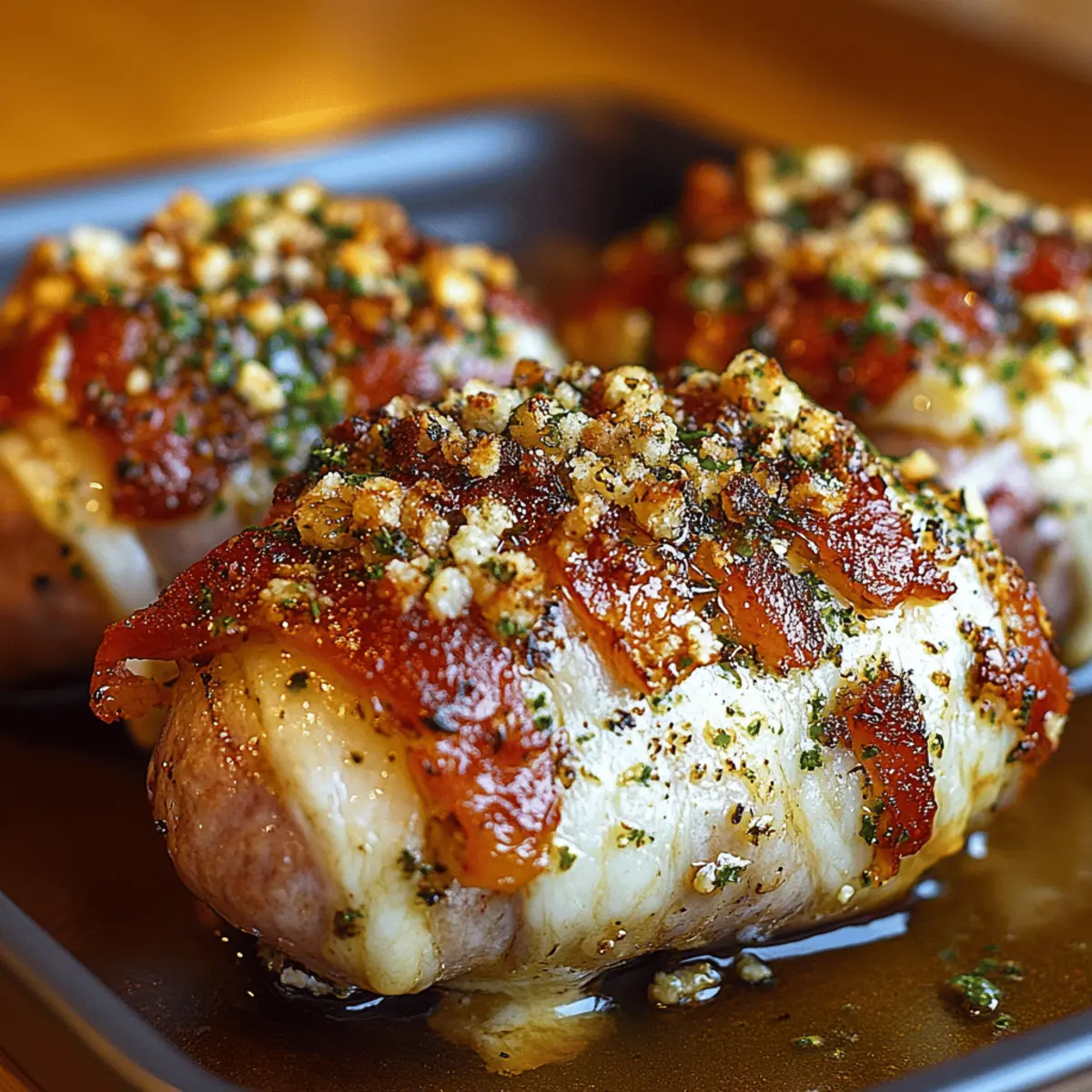 Bacon-Wrapped Garlic Parmesan Chicken
