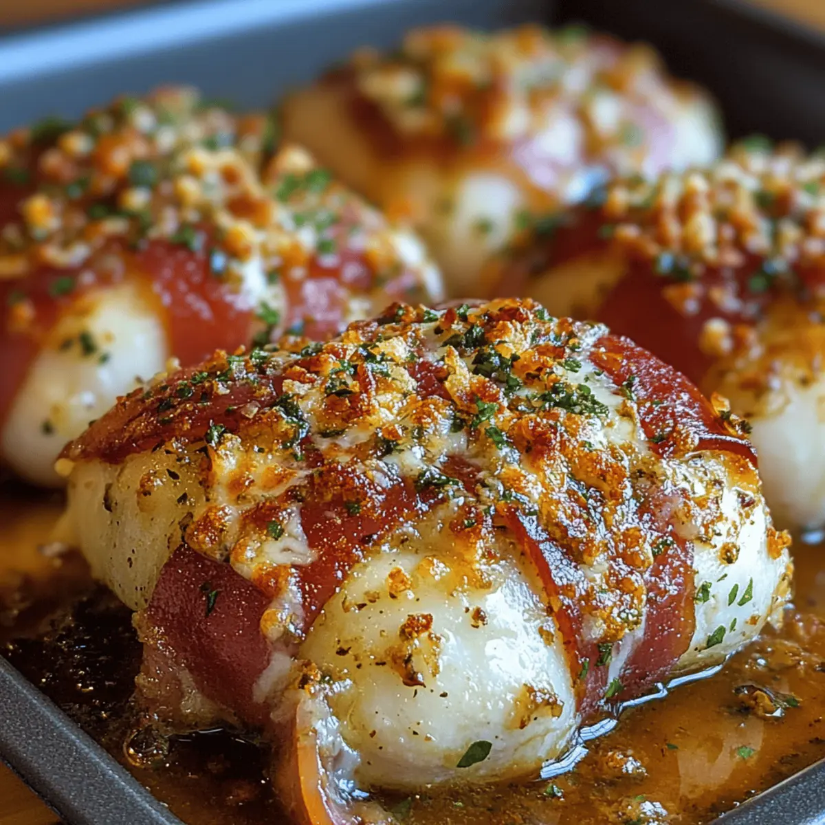 Bacon-Wrapped Garlic Parmesan Chicken