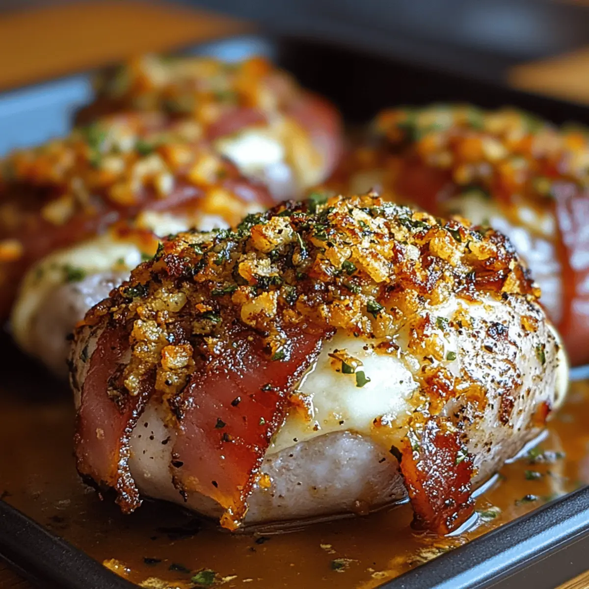 Bacon-Wrapped Garlic Parmesan Chicken