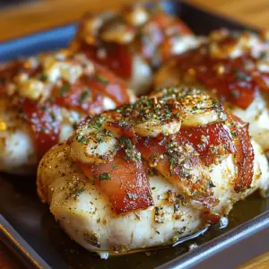 Bacon-Wrapped Garlic Parmesan Chicken