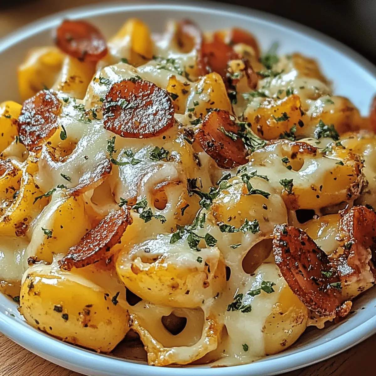 Cheesy Ranch Potatoes and Smoked Sausage