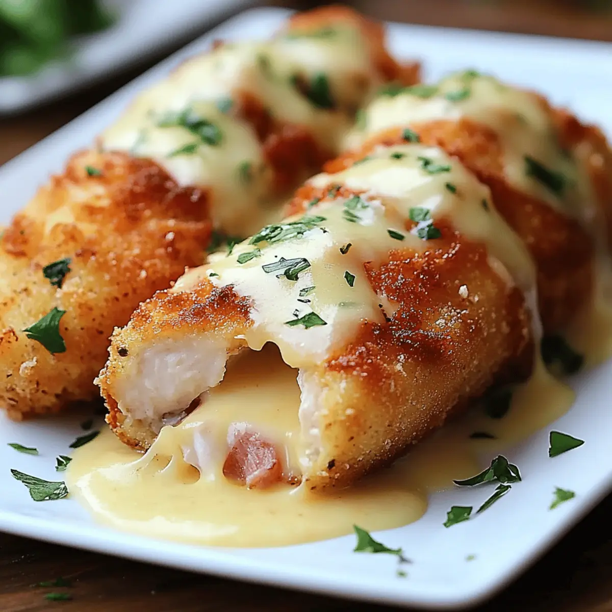 Chicken Cordon Bleu with Swiss Cheese