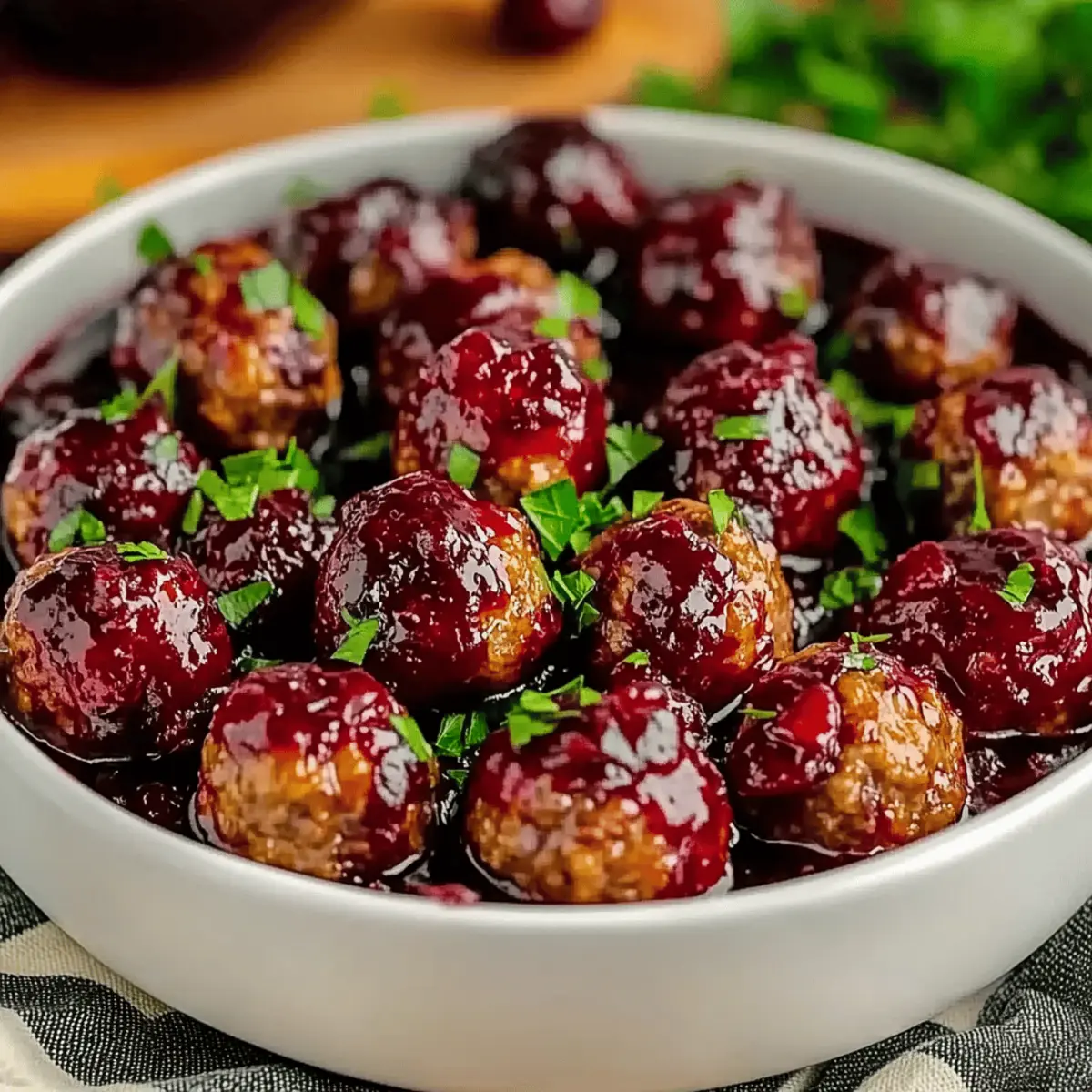 Christmas Cranberry Meatballs