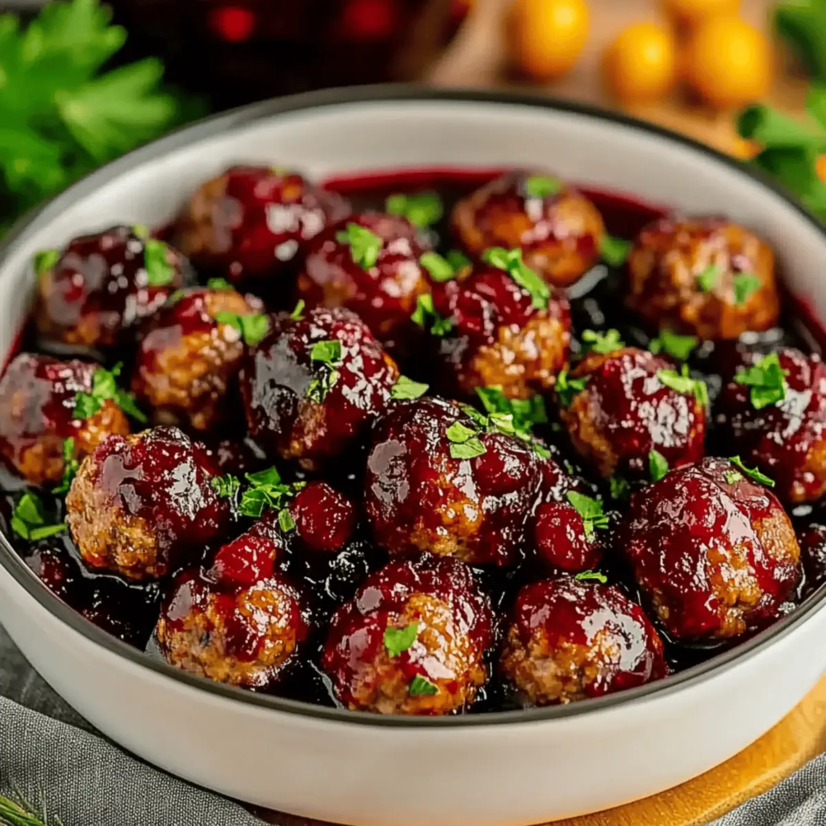 Christmas Cranberry Meatballs