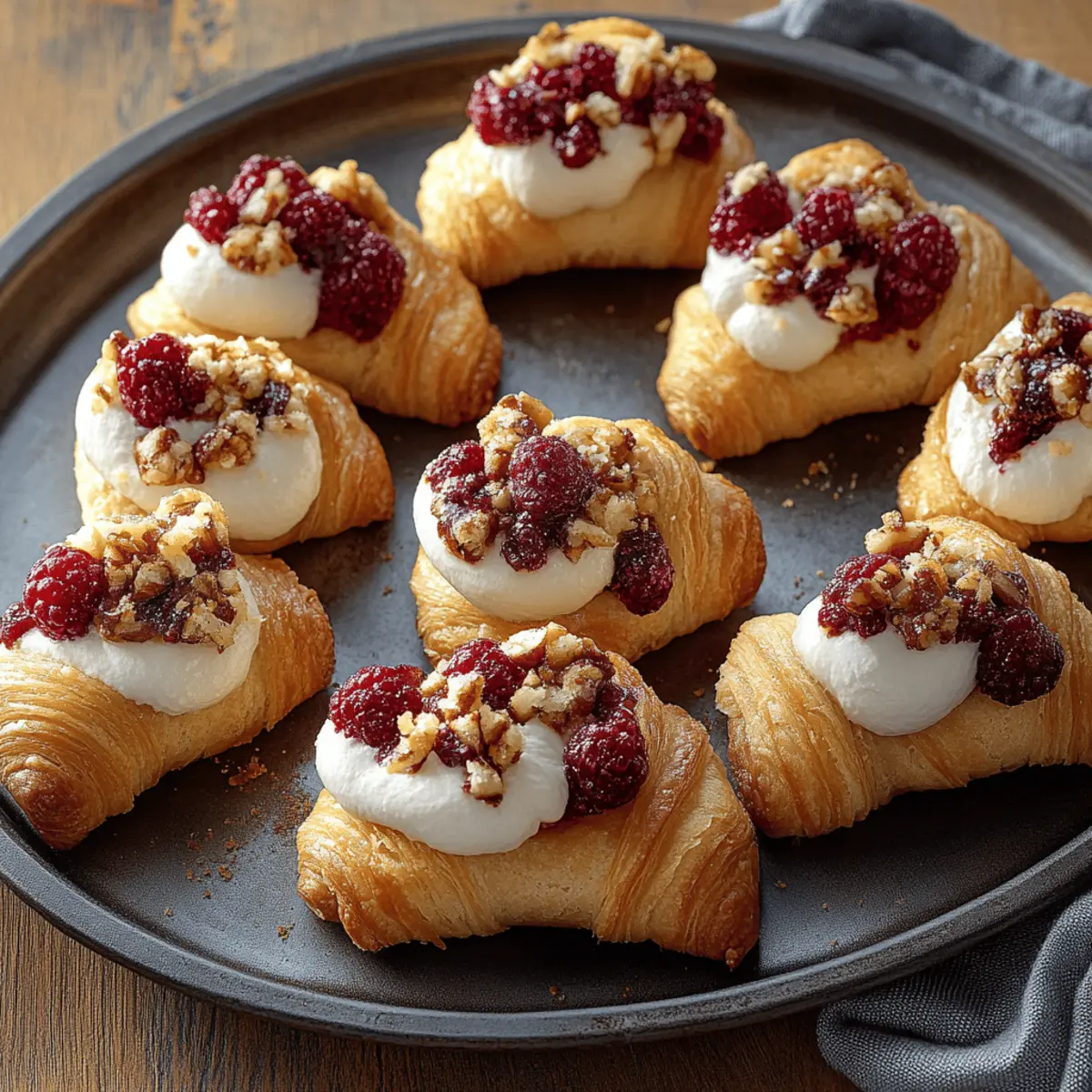 Cranberry Cream Cheese Crescent Bites