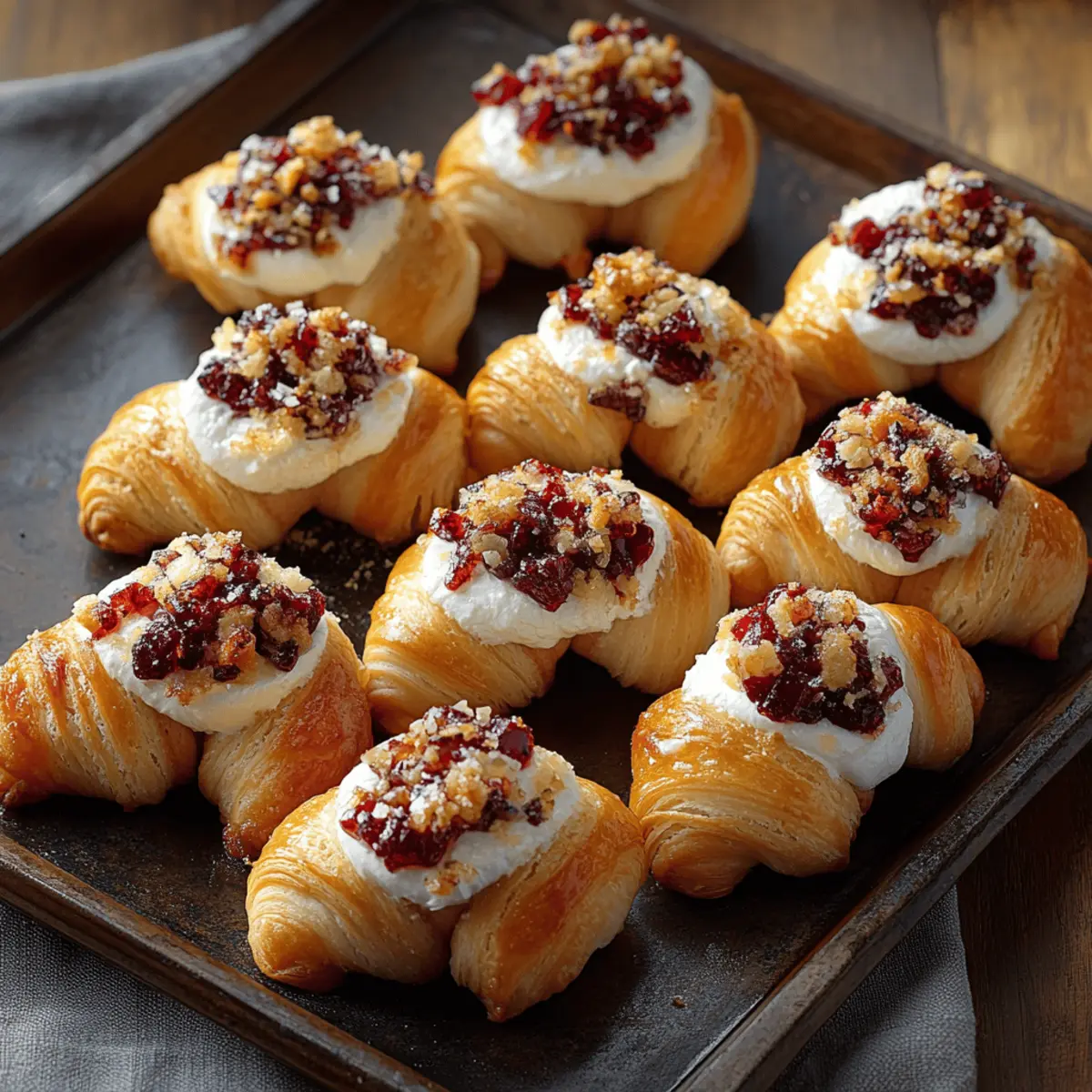 Cranberry Cream Cheese Crescent Bites