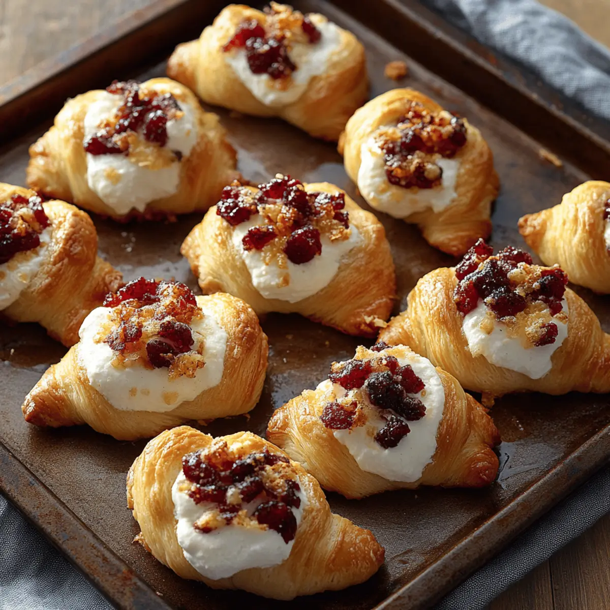 Cranberry Cream Cheese Crescent Bites