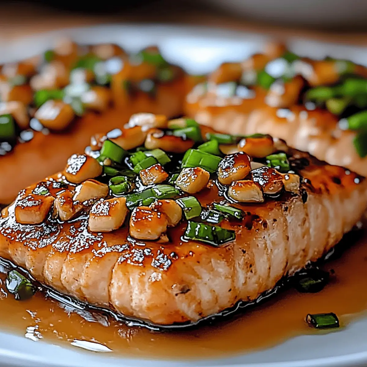 Crispy Honey Garlic Glazed Salmon